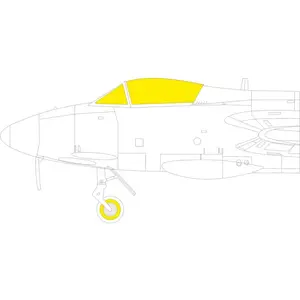 Accessoire Eduard Hawker Hunter FGA.9/FR.10/GA.11 TFace 1/48 (designed to be used with Airfix kits) EduaEX987  - Masques de verrières maquettes avionsVendu paramazon