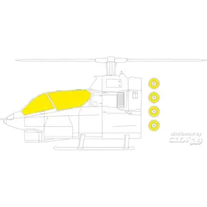 Accessoire Eduard AH-1G 1/35 1/32EduaJX320  - Masques de verrières maquettes avions Vendu paramazon