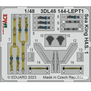 Accessoire Eduard Sea King HAS.1 SPACE 1/48 AIRFIX  1/48 Edua3DL48144  - Kit de superdétail pour avions Vendu paramazon