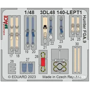 Accessoire Eduard Hunter FGA.9 SPACE 1/48 AIRFIX  1/48 Edua3DL48140  - Kit de superdétail pour avions Vendu paramazon