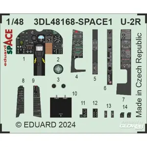 Accessoire Eduard U-2R SPACE 1/48 HOBBY BOSS  1/48 7398168  - Kit de superdétail pour avions Vendu paramazon