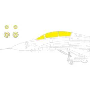 Accessoire Eduard MiG-29K 1/48 HOBBY BOSS  1/48 EduaEX1023  - Masques de verrières maquettes avions Vendu paramazon