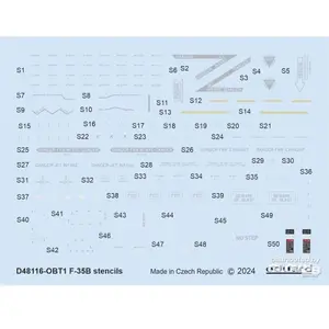 Eduard Décal F-35B stencils 1/48  1/48 EduaD48116  - Décalcomanies pour avions civils Vendu paramazon