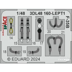 Eduard Décal F-35B SPACE 1/48 TAMIYA  1/48 Edua3DL48160  - Décalcomanies pour avions civils Vendu paramazon