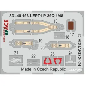 Décal Eduard P-39Q SPACE ARMA HOBBY  1/48 7398196  - Décalcomanies pour avions militaires 