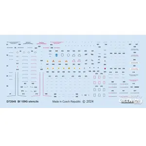 Eduard Décal Bf 109G stencils 1/723972048 - Décalcomanies pour avions civils pas cher