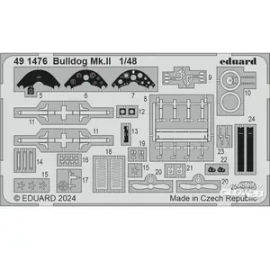 Eduard Bulldog Mk.II 1/48 8591491476 - Pièces photodécoupées - usage général 