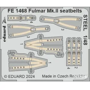Eduard Fulmar Mk.II seatbelts STEEL  1/48 7241468  - Pièces photodécoupées - usage général Vendu paramazon