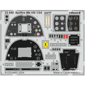Eduard Spitfire Mk.VIII AIRFIX 1/243923040  - Pièces photodécoupées - usage général 