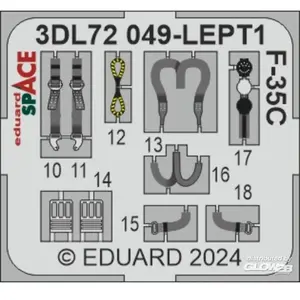 Décal Eduard F-35C SPACE 1/72Edua3DL72049  - Décalcomanies pour avions militaires Vendu paramazon
