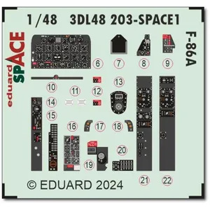 Décal Eduard F-86A SPACE CLEAR PROP  1/48 7398203  - Décalcomanies pour avions militaires Vendu paramazon
