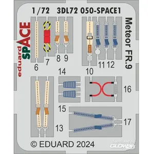 Décal Eduard Meteor FR.9 SPACE AIRFIX 1/727397250  - Décalcomanies pour avions civils Vendu paramazon