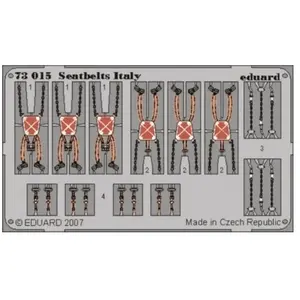 Seatbelts Italy Wwii - 1:72e - Eduard Accessories pas cher