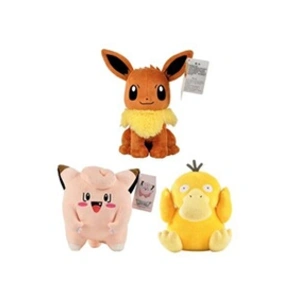 Set de 3 pièces Peluche Pokémon Evoli Clefairy Psyduck 20-25 cm pas cher