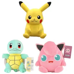Set de 3 pièces Peluche Pokémon Pikachu Jigglypuff Squirtle 20-25 cm pas cher