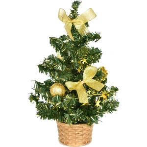 DOMMIO Arbre décoré d'or 25 cm pas cher
