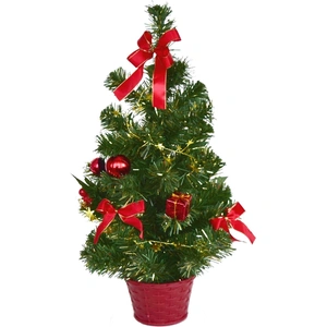 DOMMIO Arbre décoré rouge 50 cm pas cher