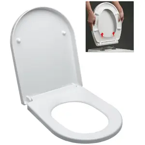 Idevit Abattant WC à fermeture classique adaptable sur la plupart des ... pas cher