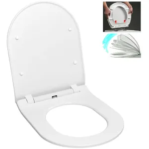 Idevit Abattant WC Ultra mince, à fermeture douce Softclose adaptable ... pas cher