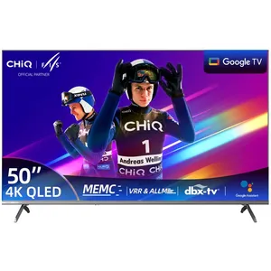 CHIQ TV QLED Google TV U50QST 50 Pouces 4K UHD HDR10 Noir