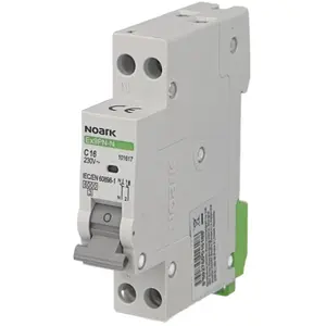 Disjoncteur modulaire phase neutre 2A courbe c 6kA Noark Ex9PN-N pas cher