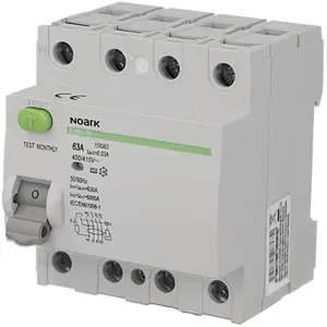 Interrupteur Différentiel 40A / 30mA / type A / Tétrapolaire Noark Ex9...Vendu parbis-electric