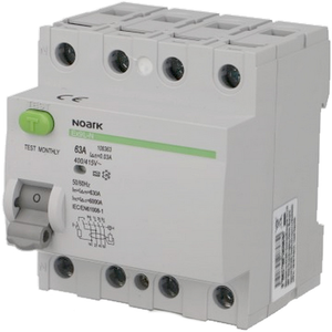 Interrupteur Différentiel 63A / 30mA / type A / Tétrapolaire Noark Ex9...Vendu parbis-electric