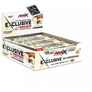 Amix Exclusive Protein Bar Chocolate Blanco Coco 12x85g