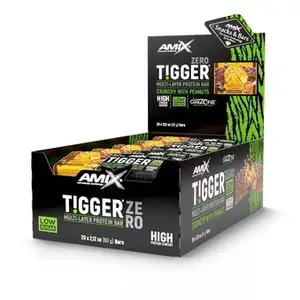 Amix Tigger Zero Protein Bar Crema de Cacahuete Caramelo 20x60gVendu parbikeinn