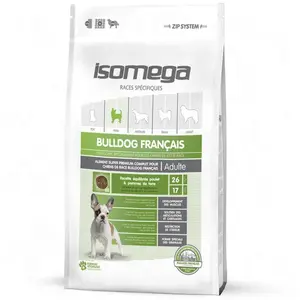 Croquettes Chien Adulte - Bouledogue Français Isomega au poulet   4 kg pas cher
