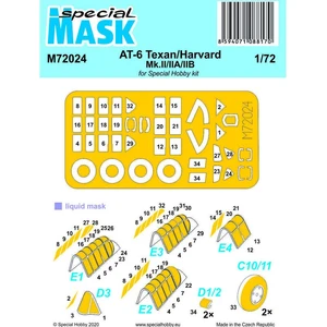 Accessoire Masque AT-6 Texan/Harvard Mk.II/IIA/IIB 1/72Spec100-M72024  - Special Hobby Masques de verrières maquettes avions Vendu paramazon