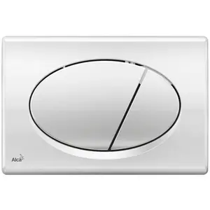 Alcaplast - Alca Plaque de commande double touche, Chrome brillant (M71)