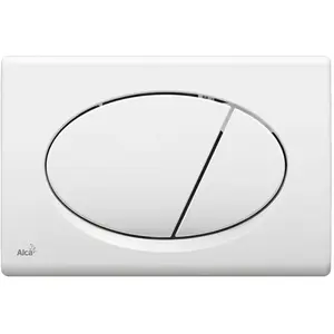 Alca Plaque de commande double touche, Blanc (M70) pas cher