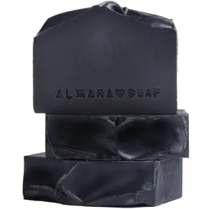 Almara Soap Natural Black As My Soul savon solide naturel pour peaux g...