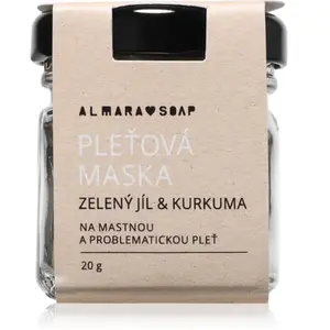Almara Soap Face Green Clay & Turmeric masque purifiant visage pour pe...