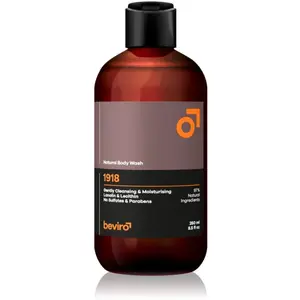 Beviro Natural Body Wash 1918 gel de douche pour homme 250 ml
