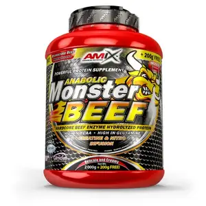 Comparateur de prix : Amix Monster Beef goût fraise banane (2 kg + 200 gr gratuit)