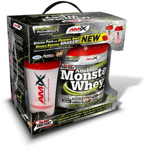 Comparateur de prix : Amix Anabolic Monster Whey goût fraise banane (2 kg + 200 gr gratuit)
