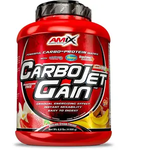 Comparateur de prix : Amix Boisson De Poudre De Glucides Carbojet Gain Vanille 4kg One Size