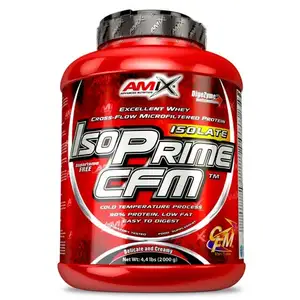 Comparateur de prix : Pot Amix Isoprime CFM Isolate goût double chocolat blanc (2 kg)