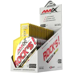 Comparateur de prix : Amix Boîte De Gels énergétiques Rock´s Ananas 32g 20 Unités One Size