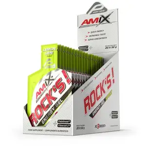 Amix Boîte De Gels énergétiques Rock´s Citron 32g 20 Unités One Size