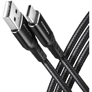 AXAGON BUCM-AM10AB USB-C zu USB-A Kabel, 1m, USB 2.0, 3A, geflochten - schwarz pas cher