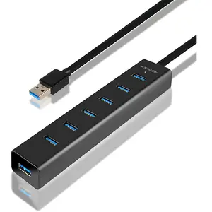 Axagon HUE-SA7BP hub & concentrateur USB 3.2 Gen 1 (3.1 Gen 1) Type-A 5000 Mbit/s Noir