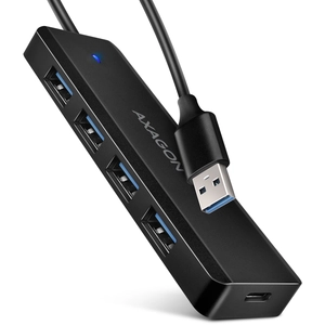 Hub USB - AXAGON - HUE-C1A - 4 Ports USB 3.0 - Superspeed - Portable - Noir