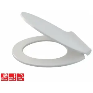 Alcadrain Toiletzittingen - Abattant WC Slim, SoftClose, antibac, blan... pas cher