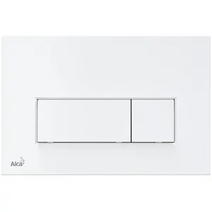 Alca Plaque de commande double touche blanche (M570) pas cher
