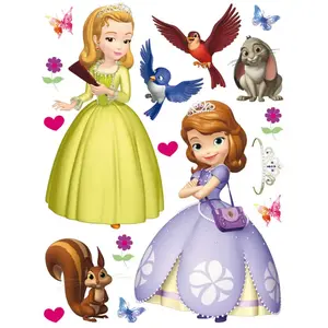 Comparateur de prix : Stickers muraux Maxi Sofia - Disney - Planche 85x65cm - Décoration murale enfant