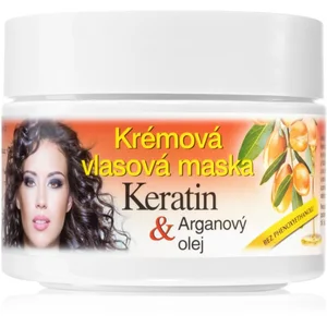 Comparateur de prix : Bione Cosmetics Keratin + Argan masque régénérant pour cheveux 260 ml