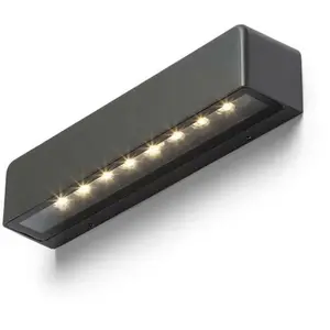 Comparateur de prix : Applique d'extérieur sampo gris anthracite 230V led 9W IP65 3000K